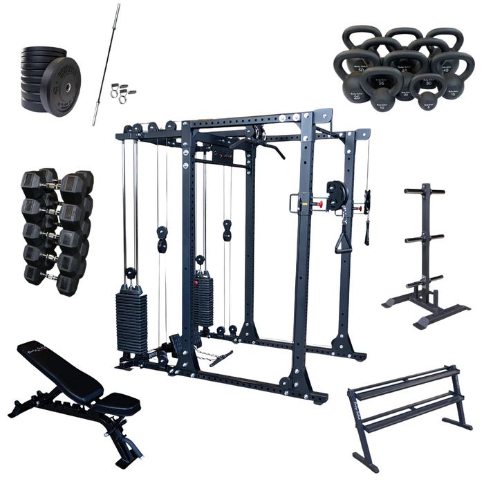 Elite Functional Trainer Power Rack Strength Bundle For Sale — Select ...
