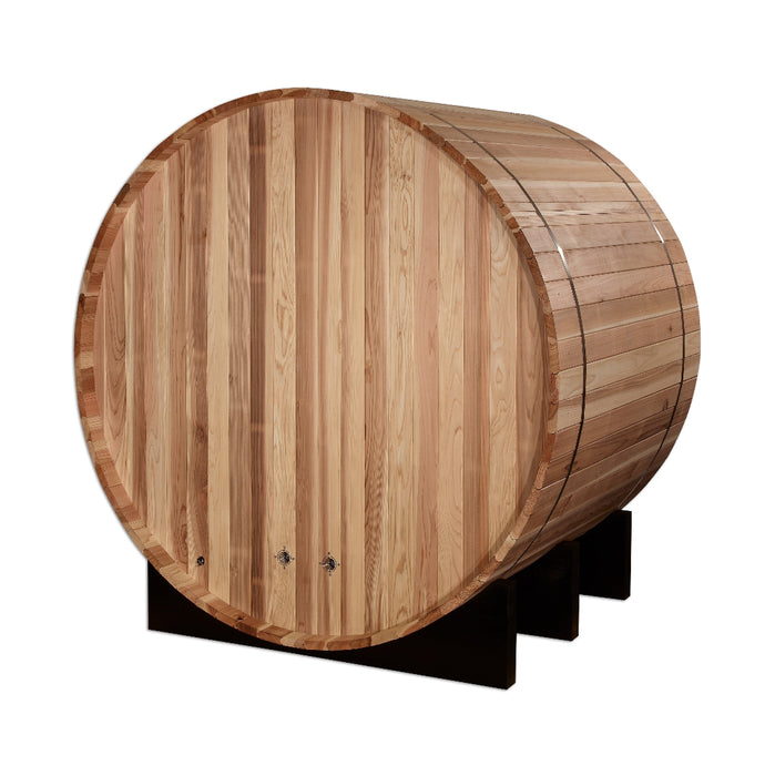 St. Moritz 2 Person Barrel Sauna Back View