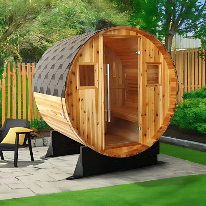 SunRay Aurora 2-4 Person Traditional Barrel Sauna