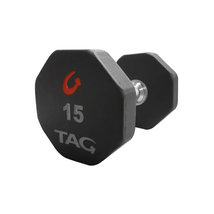 TAG 8 Sided Premium Ultrathane 15LB Dumbbell 