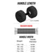 Troy Barbell 12 Sided Rubber Dumbbells Dimensions