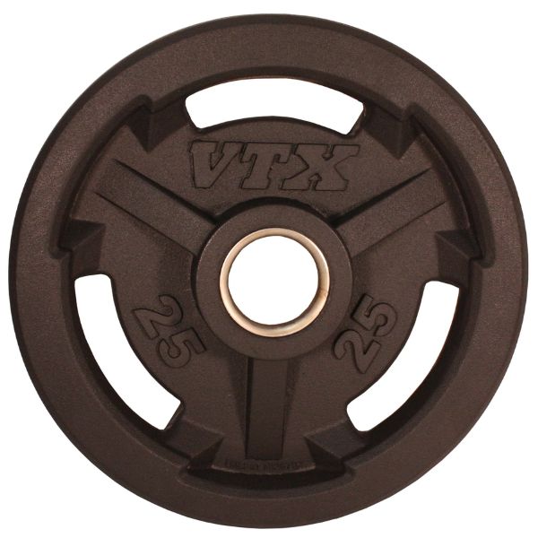 Troy VTX Rubber Encased Olympic Wide Flange 3-Hole Grip Plate 25lb