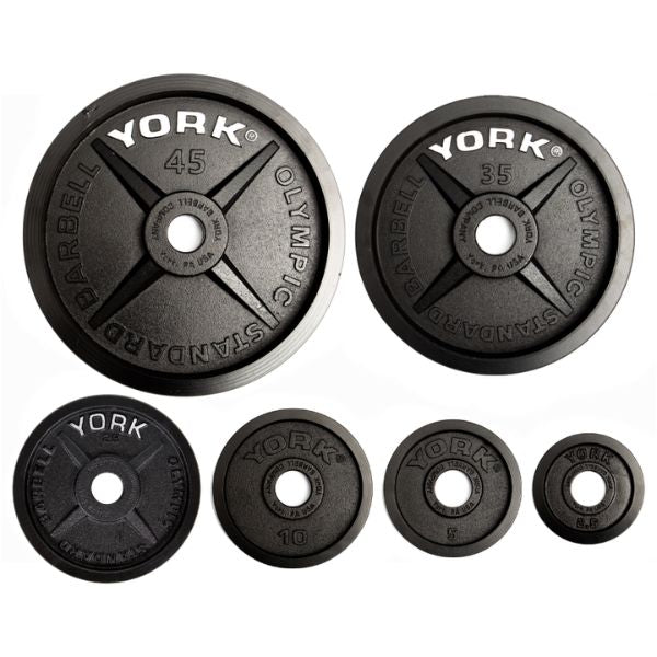 York Barbell Legacy Precision Milled Cast Iron Weight Plate Sets