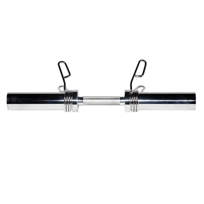 York 20″ Olympic Dumbbell Handle w/ Spring Clip Collars