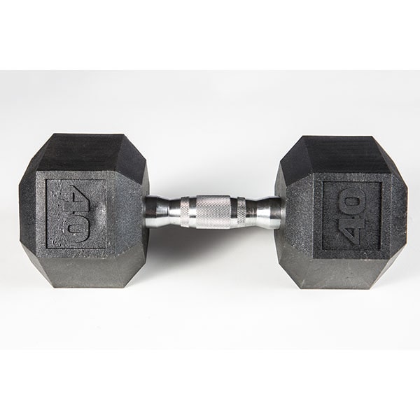 York Barbell 5-50lb Premium PVC Hex Dumbbell Set - Chrome Ergo Handle