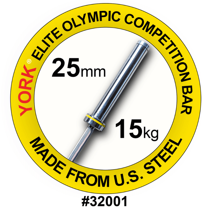 York Barbell Women's Elite Competition 15kg Olympic Bar