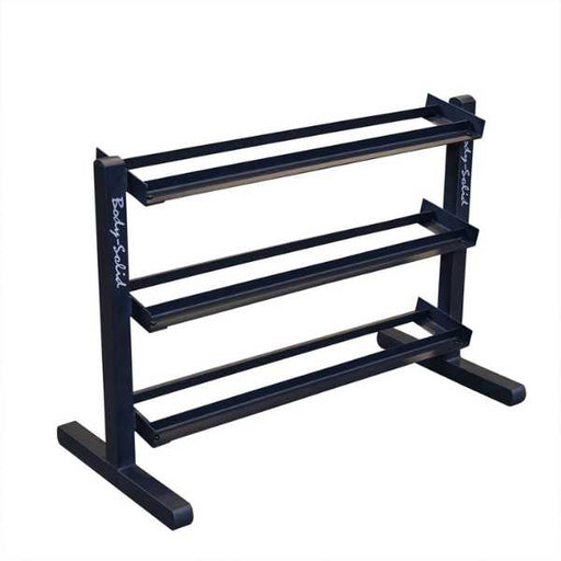 body-solid 3-tier horizontal dumbbell rack gdr363b