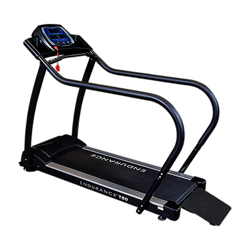 body solid endurance t50 walking treadmill corner view