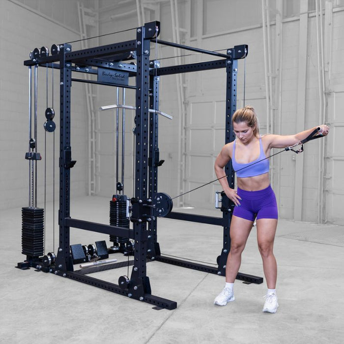 Body-Solid SPR1000 Power Rack with Functional Trainer Package