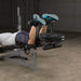 body solid gdib46l olympic bench rack leg curl