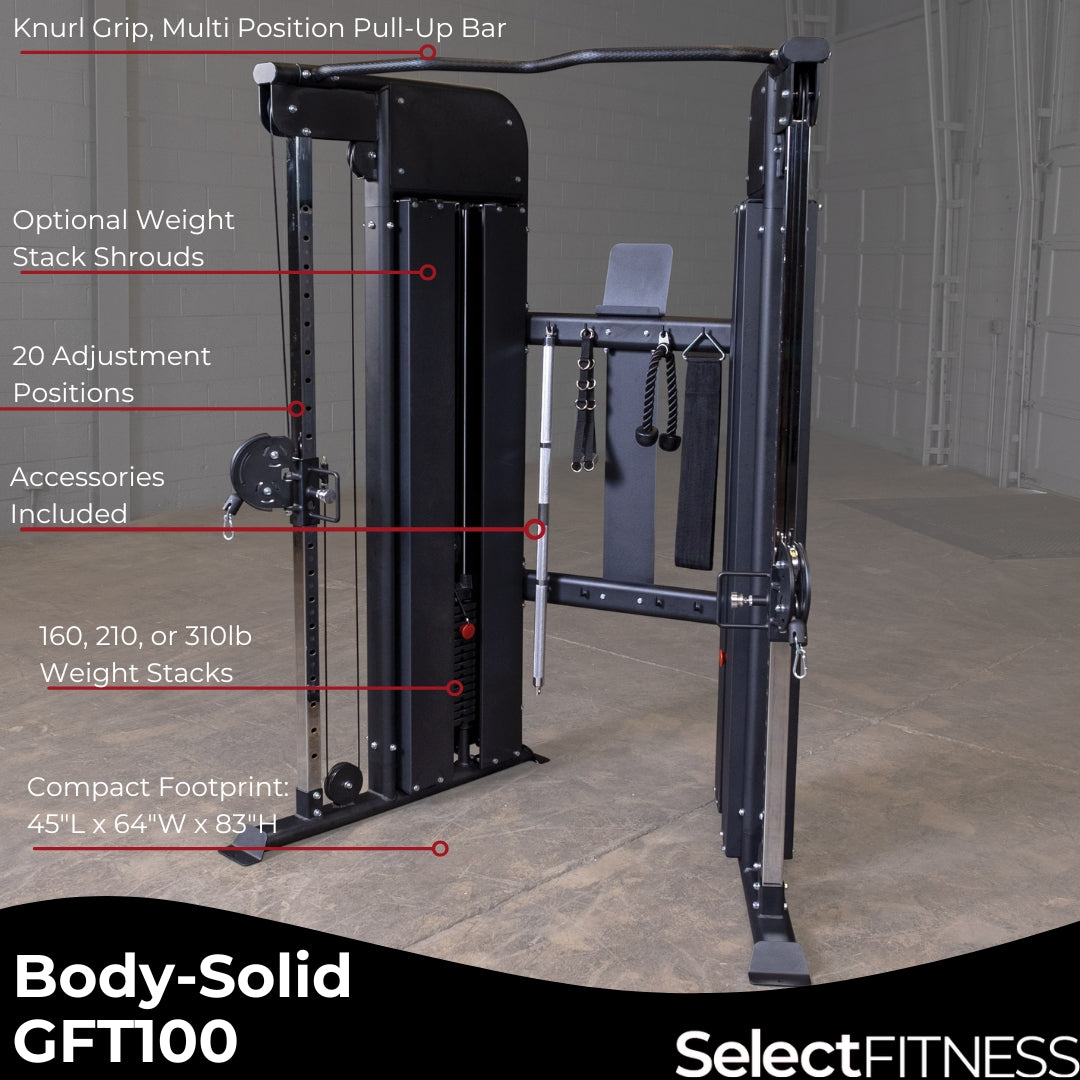Body Solid GFT100 Functional Trainer Cable Machine