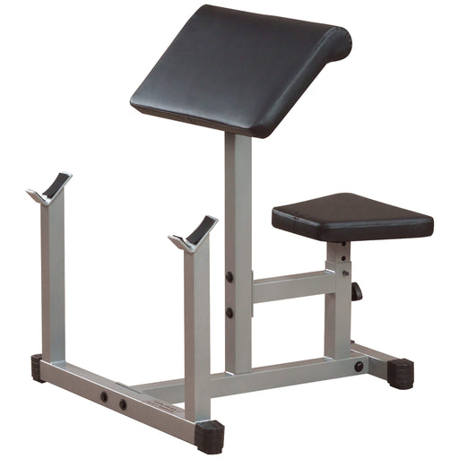 body solid preacher curl bench ppb32x corner view