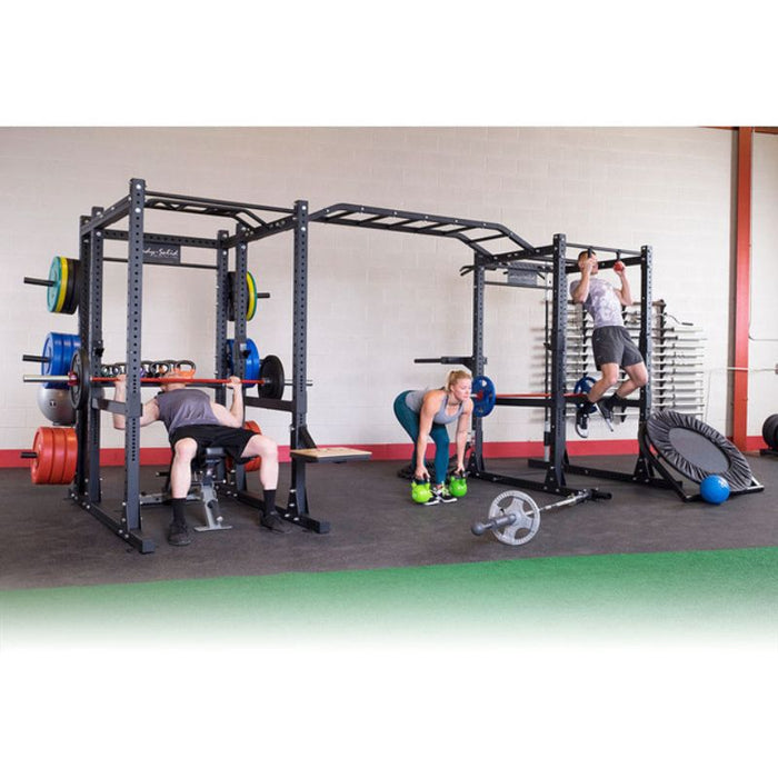 Body-Solid Pro Clubline Double Power Racks with Monkey Bars and Safety Straps SPR1000SSDB