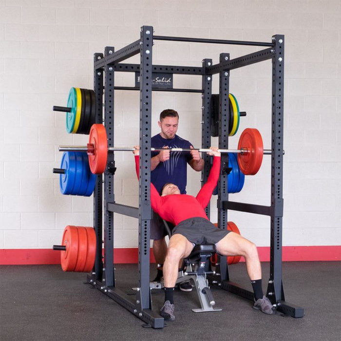 Body-Solid Pro Clubline Power Rack with Rear Extension and Safety Straps SPR1000SSBack