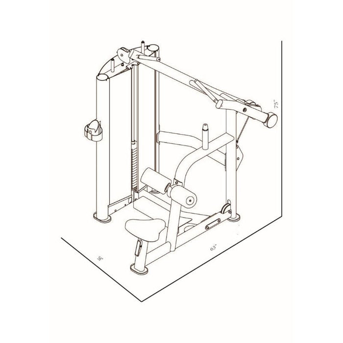 BodyKore Isolation Lat Pull Down GR602