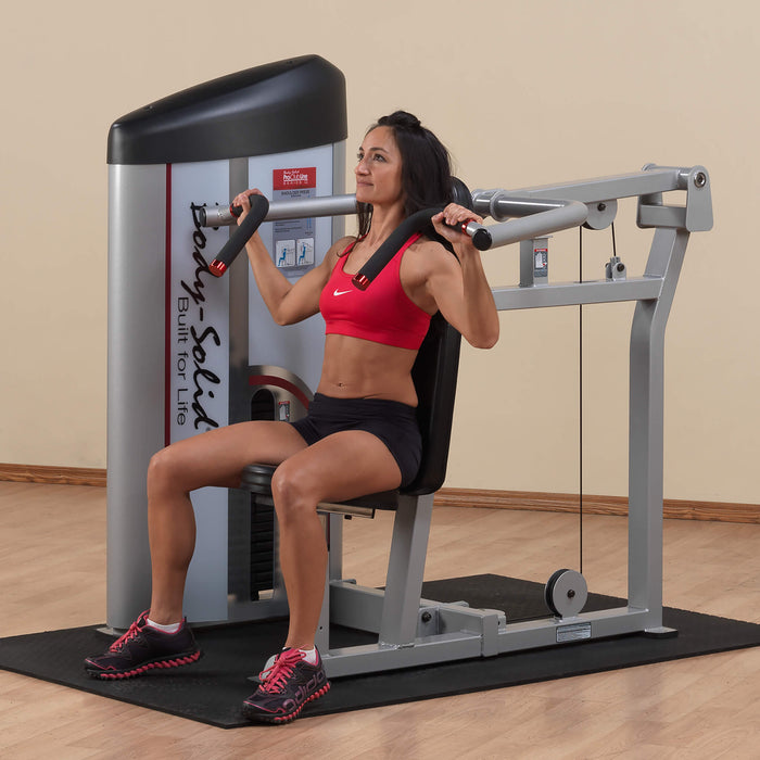 bodysolid pro clubline shoulder press s2sp woman