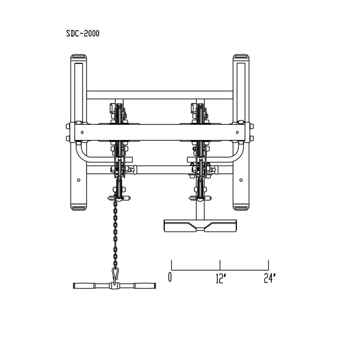 dual cable column sdc2000g dimensions