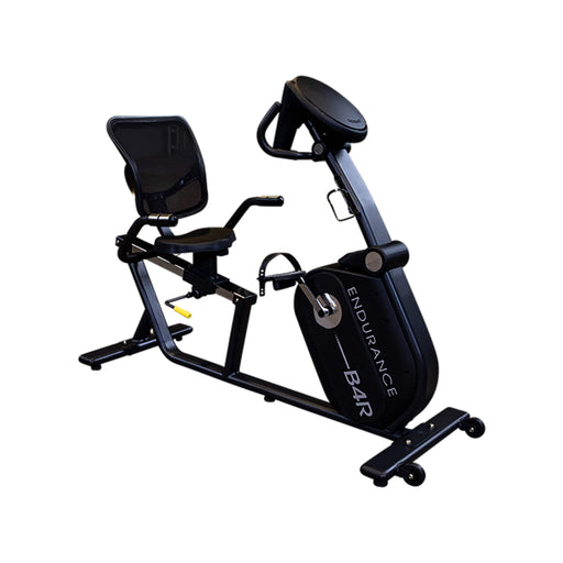 endurance recumbent bike b4rb corner view