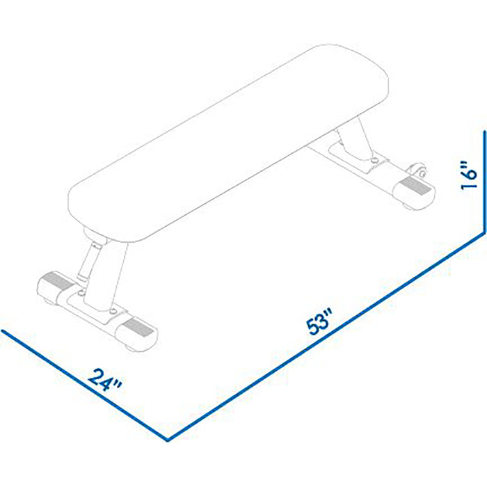 g201 flat bench dimension