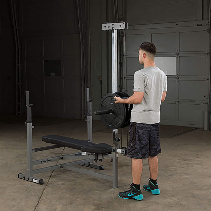 gdib46l olympic bench rack upright row