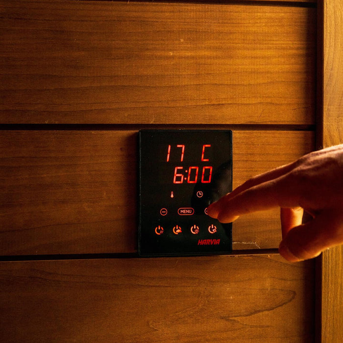 Harvia Xenio Club/Spirit/Cilindro/Virta Digital Sauna Heater Control w/ WiFi and Power Unit and Temp/Humidity Sensor Kit | CX30-U1-U3-XW / CX45-U1-U3-XW