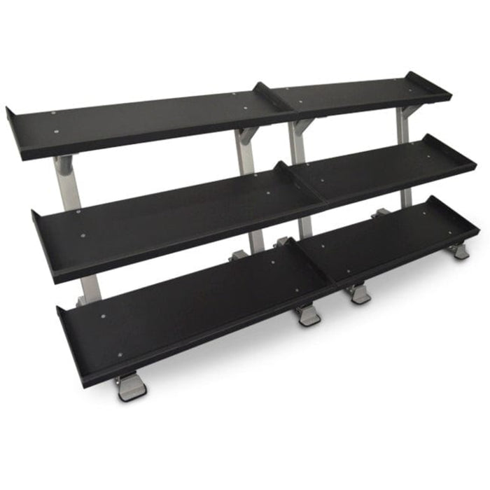 Inflight 3 Tier 108" Mega Dumbbell Rack with Dumbbells