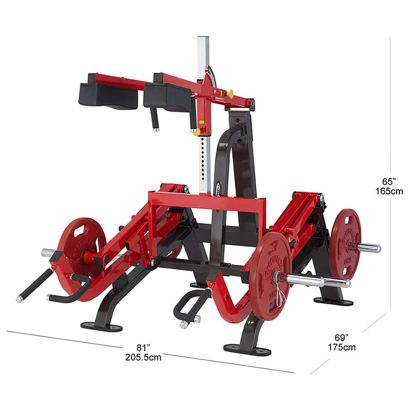 Squat Machine Dimensions Steelflex PL2300 Squat Deadlift Lunge Machine — Select Fitness