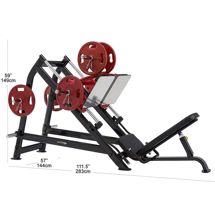 pldp plate loaded decline leg press machine dimension