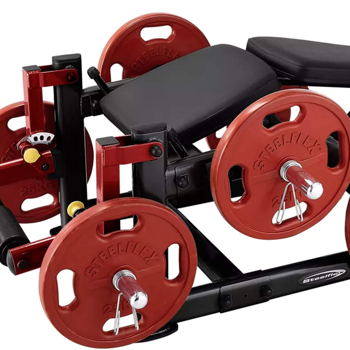 pllc plate loaded leg curl machine up close