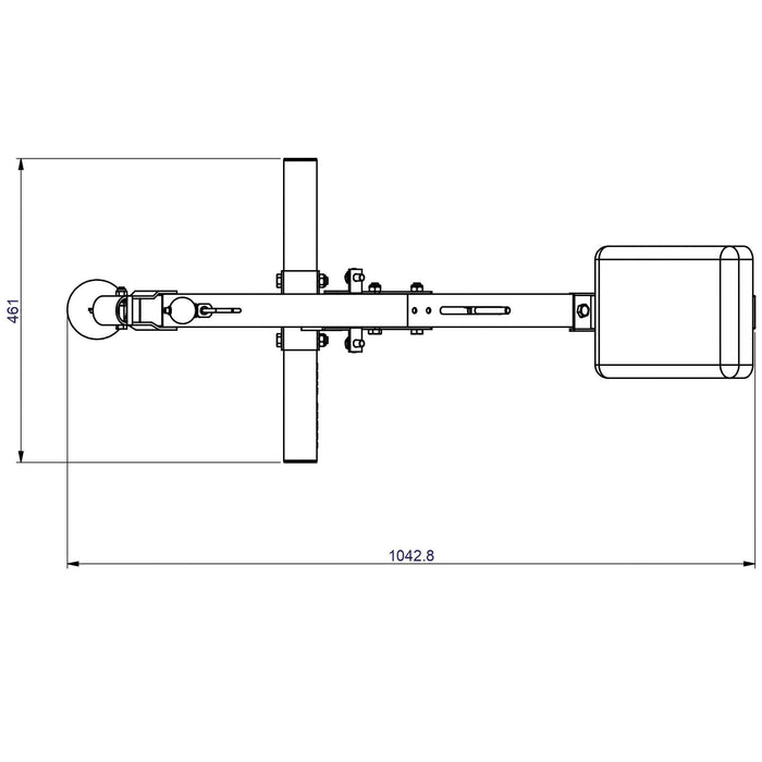 powerline pab21x ab bench top view dimensions