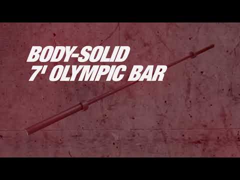 Body-Solid (#OB86B) 7' Black Olympic Bar 