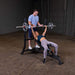 pro clubline soib250 incline olympic bench assisted by spotter