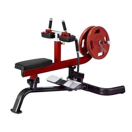 steelflex plsc plate loaded seated calf machine corner view