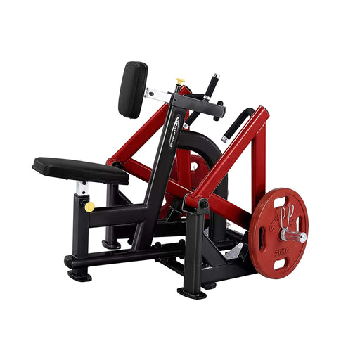 steelflex plsr plate loaded seated row machine corner view