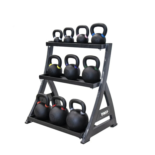 TKO 3 Tier Kettlebell Rack 856KR with Full Kettlebell Set