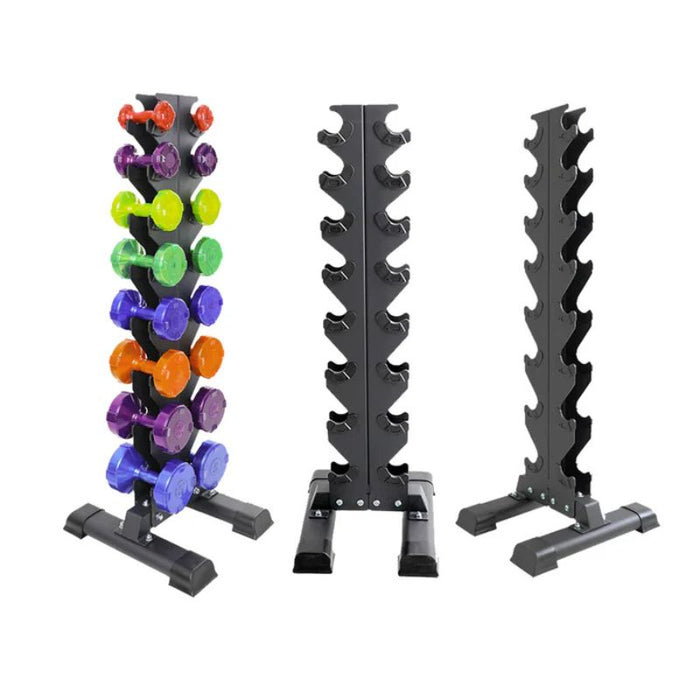 TKO 8 Pair Gummi Bell Set with Storage Rack