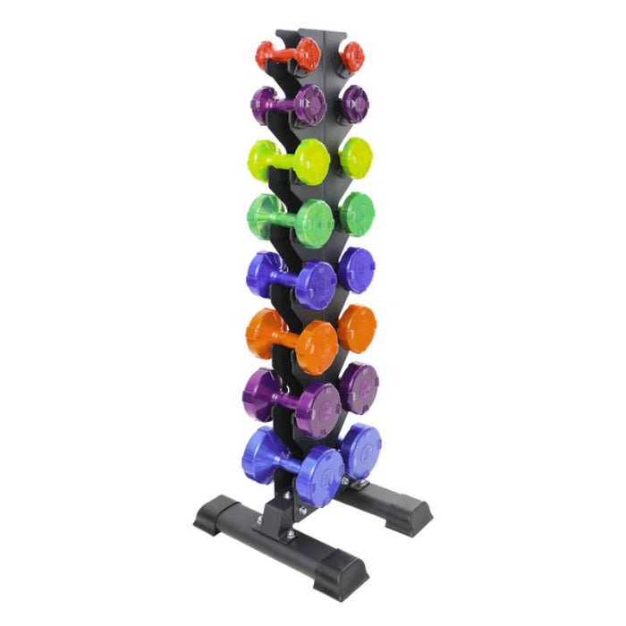 TKO 8 Pair Gummi Bell Set with Storage Rack