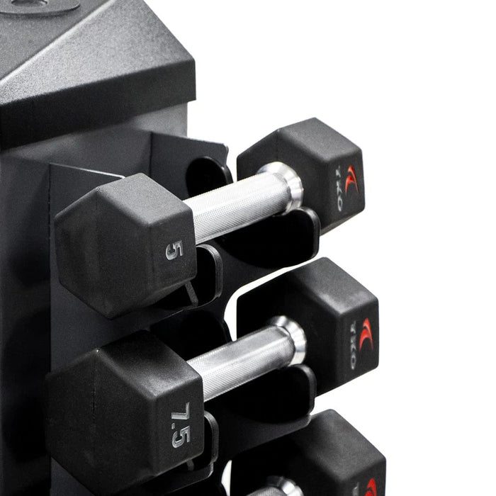 TKO Dumbbell Set with 8 Pair Vertical Dumbbell Rack