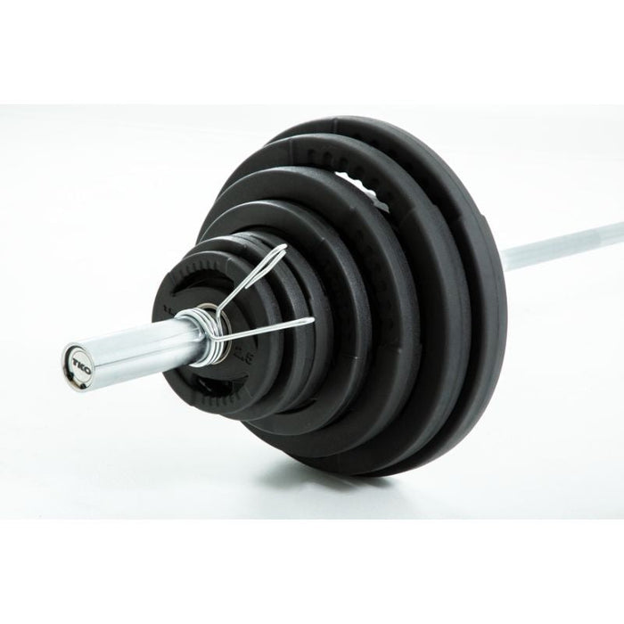 TKO Olympic Rubber Plate and Barbell Set, 300lb Plates + 500lb Cap Bar