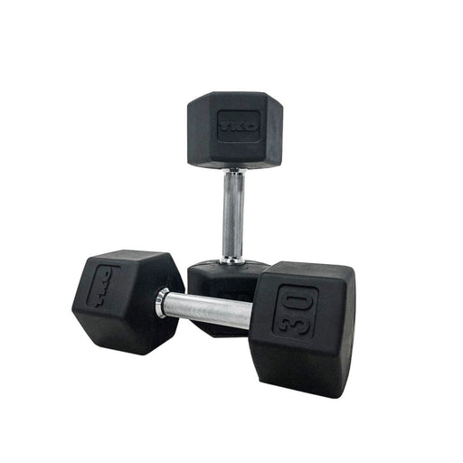 TKO Straight Handle Rubber Dumbbells/Sets