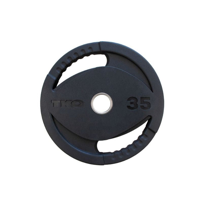 TKO Olympic Rubber Plate and Barbell Set, 300lb Plates + 500lb Cap Bar